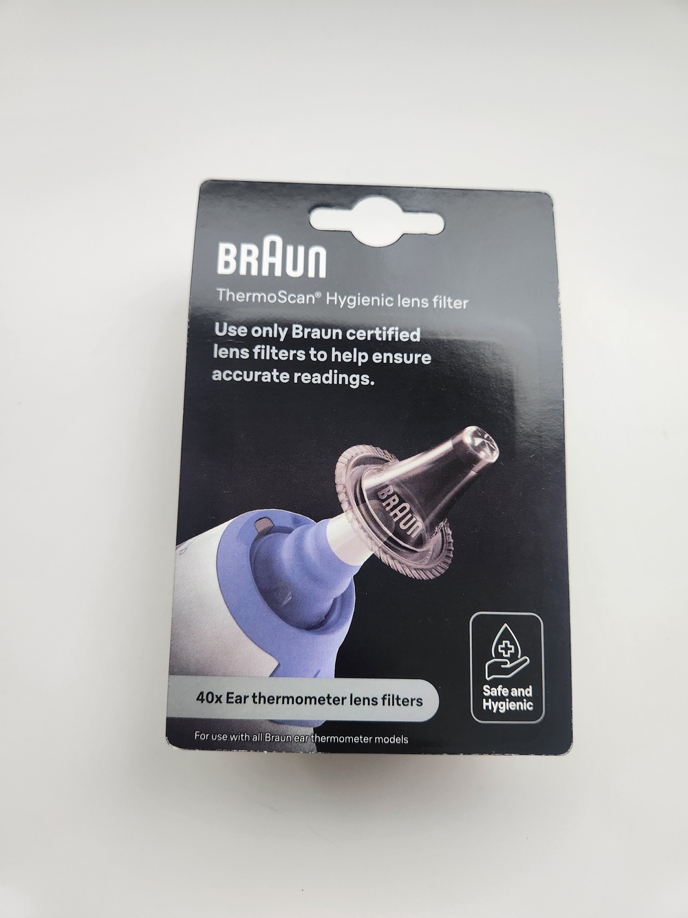 Braun ThermoScan Hygienic Ear Thermometer Lens Filters - Black Packaging